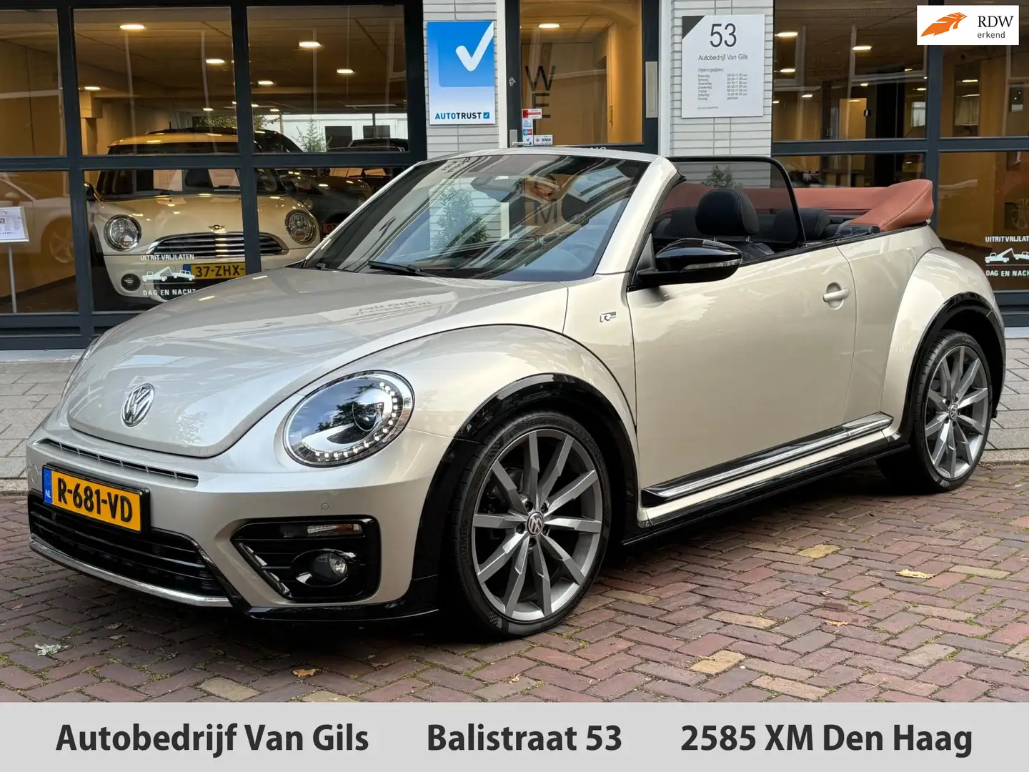Volkswagen Beetle Cabriolet 2.0 TDI Design BlueMotion | R-LINE | CAM Brązowy - 1