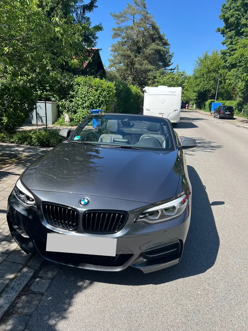 BMW 240 M240i Cabrio Aut. H&K, Garage, Leder, Scheckheft Grau - 2