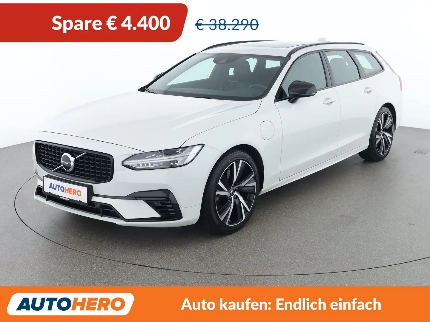 Volvo V90 2.0 T6 Plug-in Hybrid R Design AWD Weiß - 1