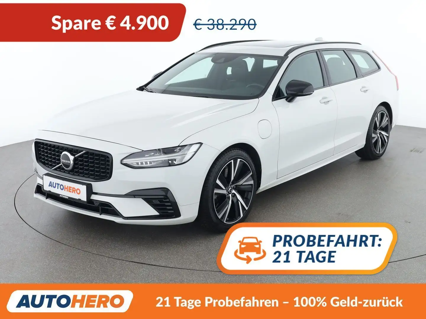 Volvo V90 2.0 T6 Plug-in Hybrid R Design AWD Weiß - 1