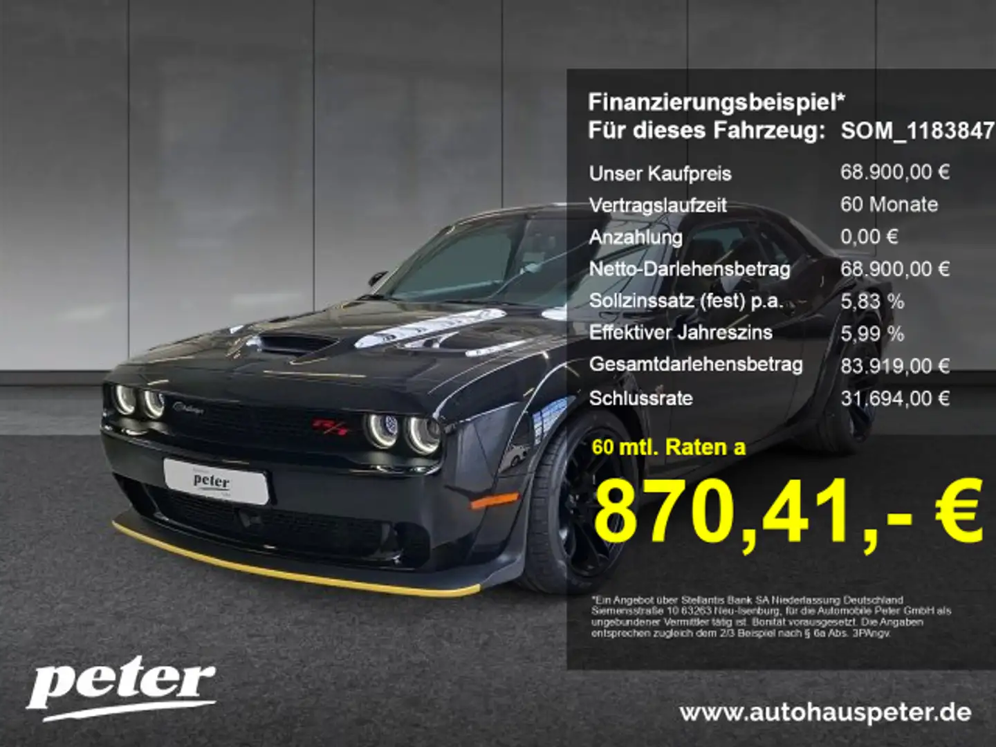 Dodge Challenger Challenger R/T Scat Pack Widebody 6.4 V8 HEMI Schwarz - 1