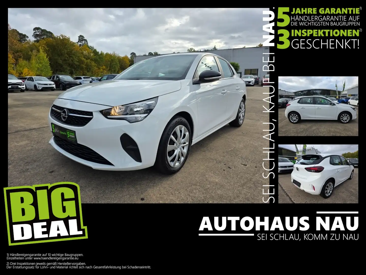 Opel Corsa Edition 1.2 Inspektionspaket BigDeal! Blanco - 1