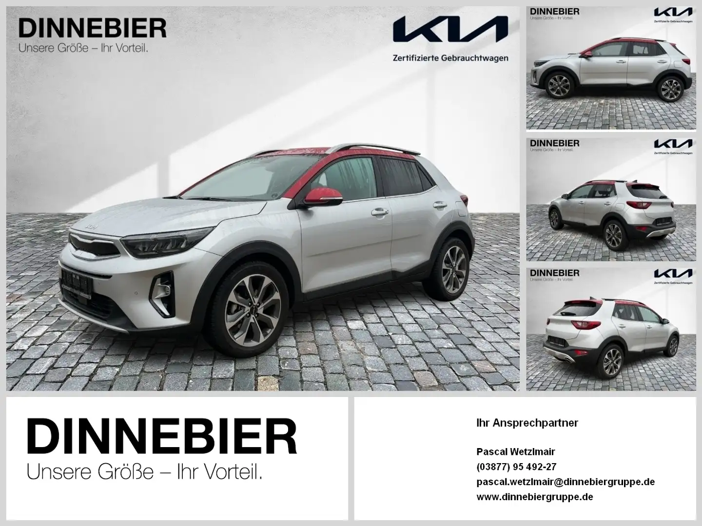 Kia Stonic Spirit Automatik+LED+Navi+Kamera+SHZ Plateado - 1