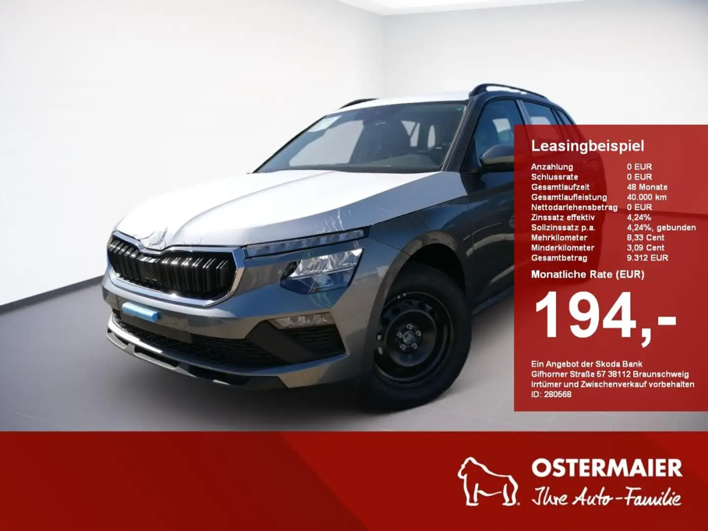 Skoda Kamiq Essence 1.0TSI LED.SignA.TEMP.ViCo.SHZ.PDC.LaneA.B Grau - 1