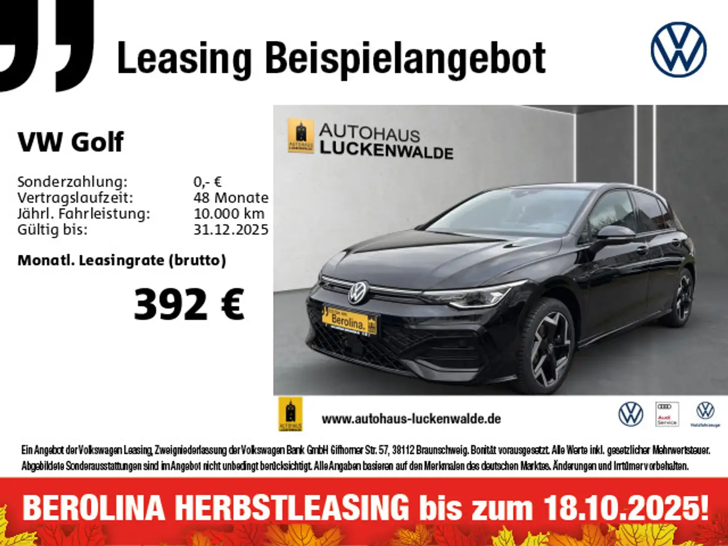 Volkswagen Golf VIII 1.5 eTSI R-Line DSG *LED+*NAV*HuD*ACC* Schwarz - 1