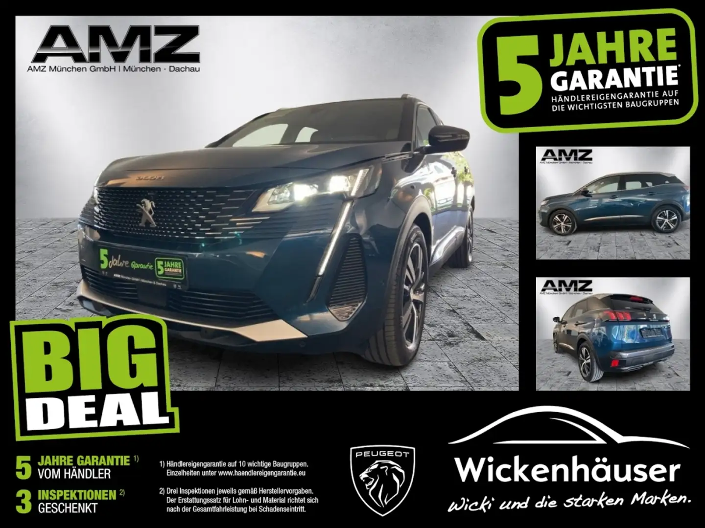 Peugeot 3008 Hybrid 225 PHEV GT LED Panorama*Kamera* Blau - 1