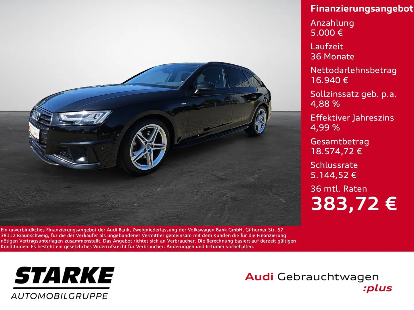 Audi A4 Avant 35 TFSI S tronic S line Navi LED SHZ Opti... Black - 1