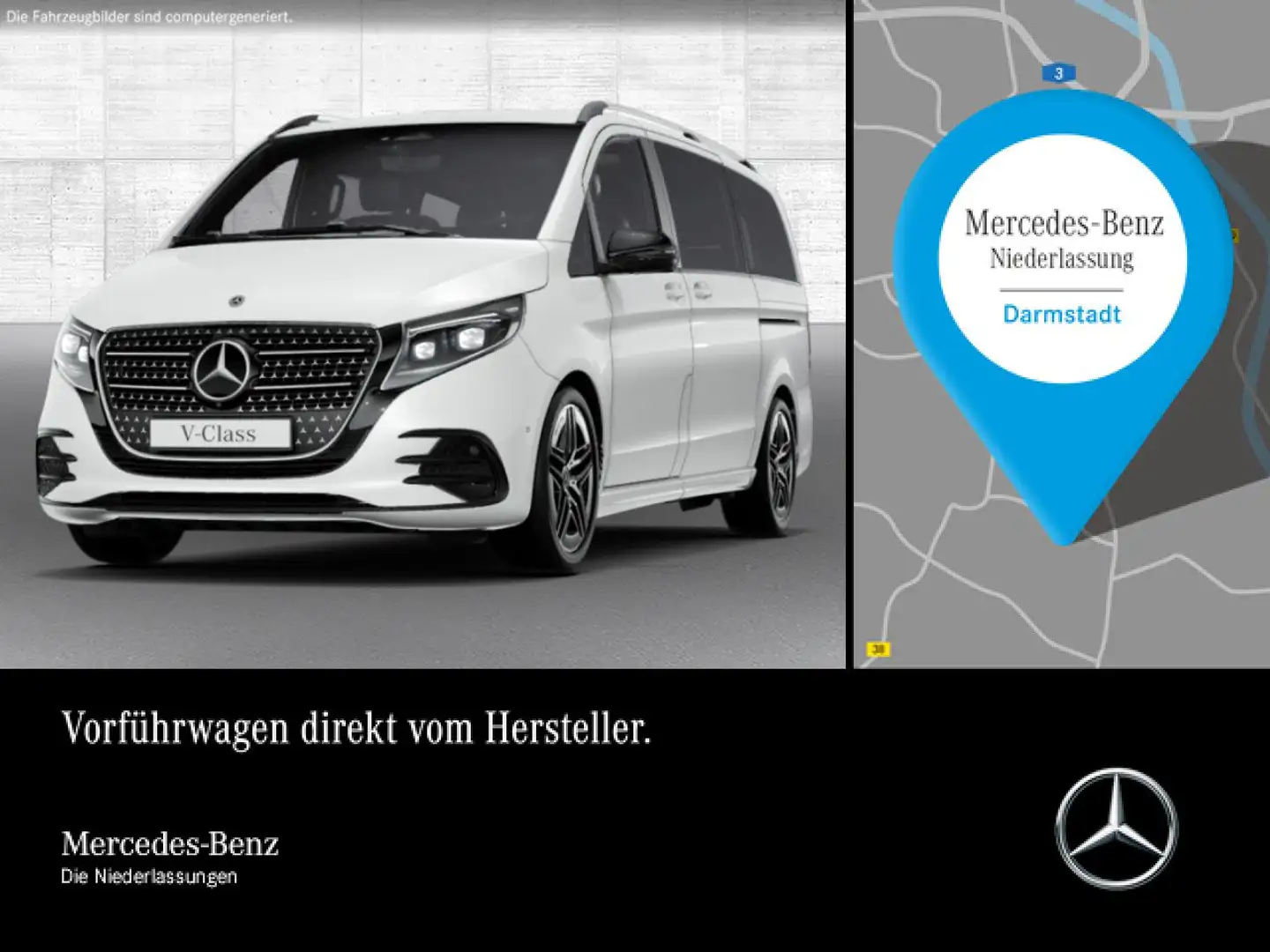 Mercedes-Benz V 300 d 4M AVANTGARDE+Allrad+AMG+SchiebDa+9G+AHK Weiß - 1