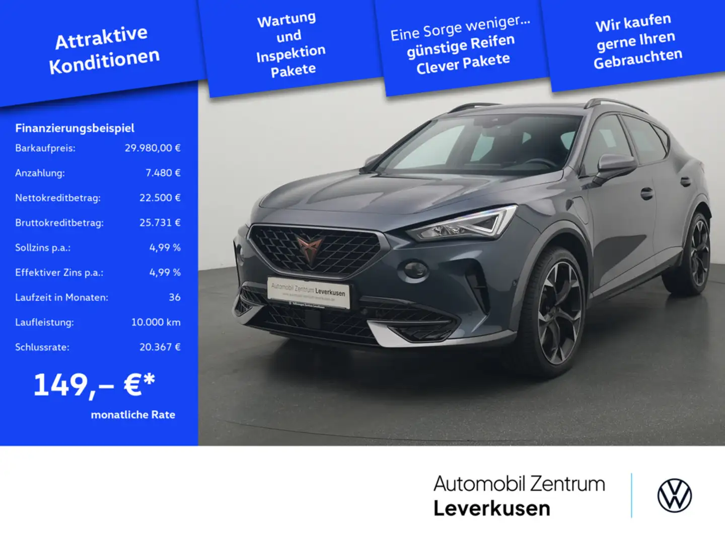 CUPRA Formentor VZ e-Hybrid PANO NAVI VIRT ACC LEDE Grau - 1