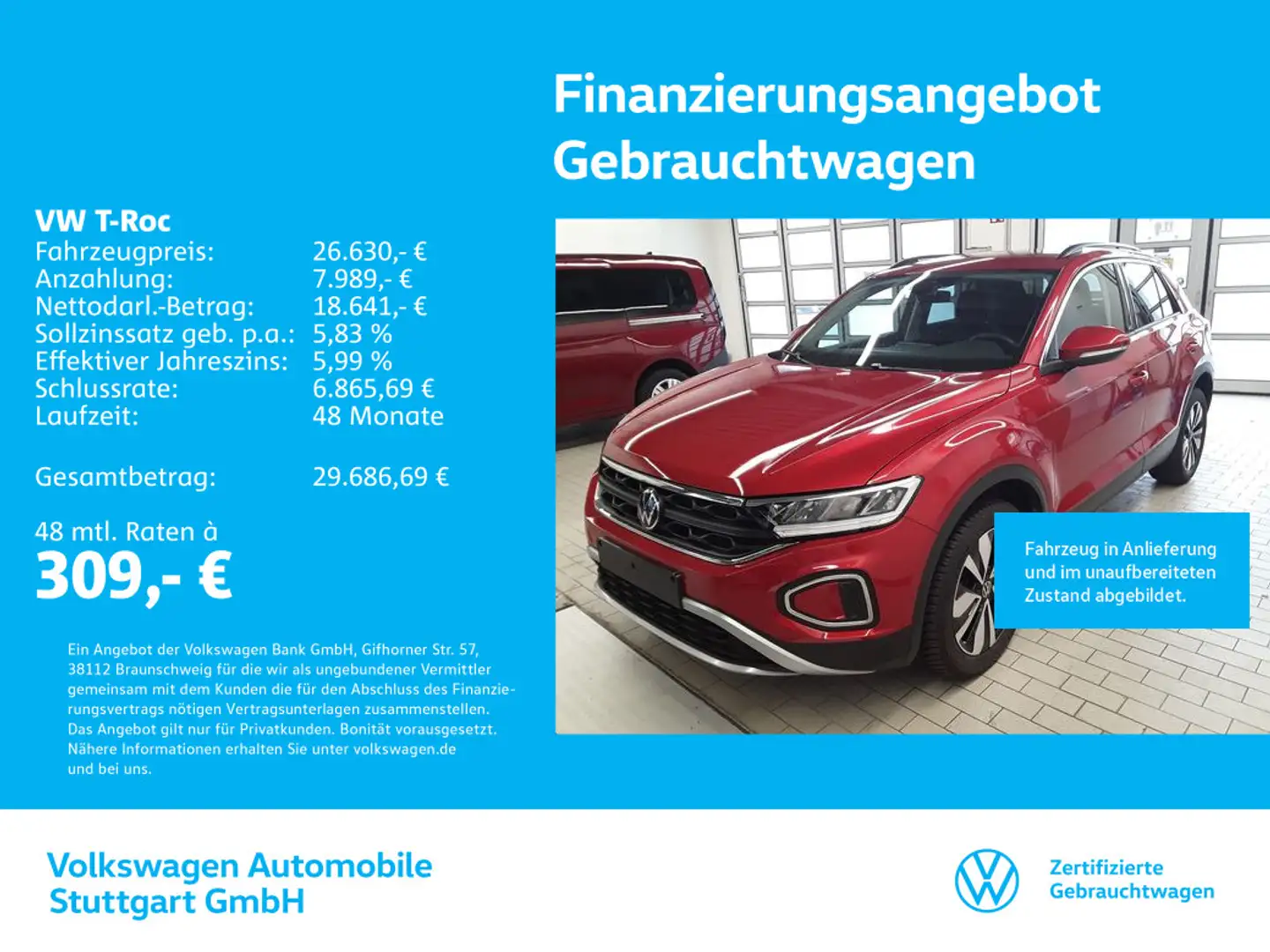 Volkswagen T-Roc 1.5 TSI Move Navi AHK Kamera Rot - 1