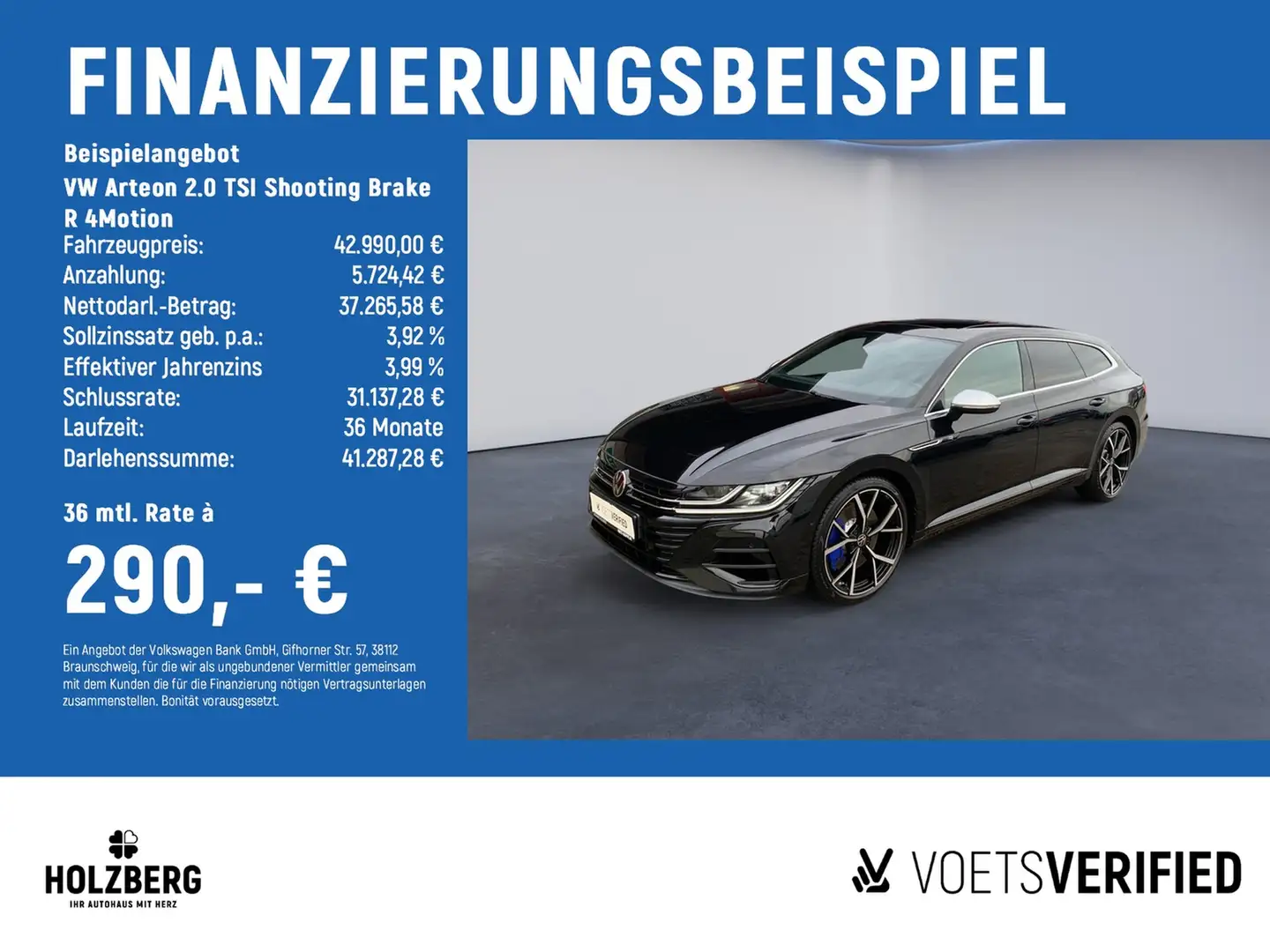 Volkswagen Arteon 2.0 TSI Shooting Brake R 4Motion NAVI+PANO+AHK Schwarz - 2