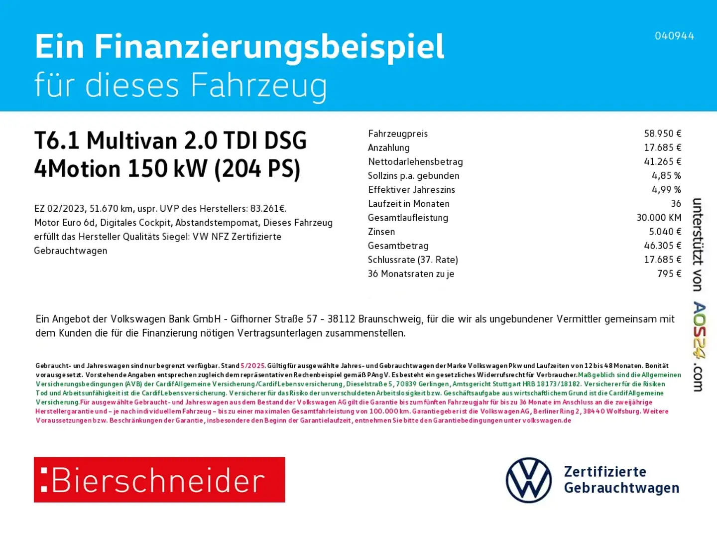 Volkswagen T6.1 Multivan 6.1 2.0 TDI DSG 4Motion Comfortl. AHK Gris - 2