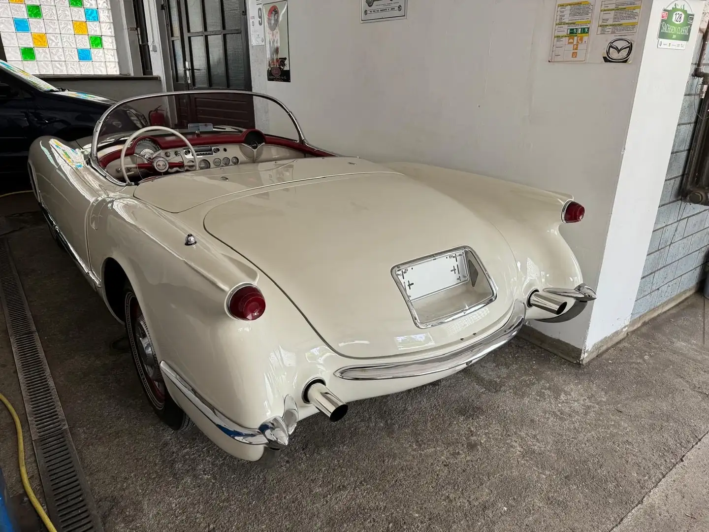 Corvette C1 Cabrio Oldtimer H Kennzeichen Weiß - 2