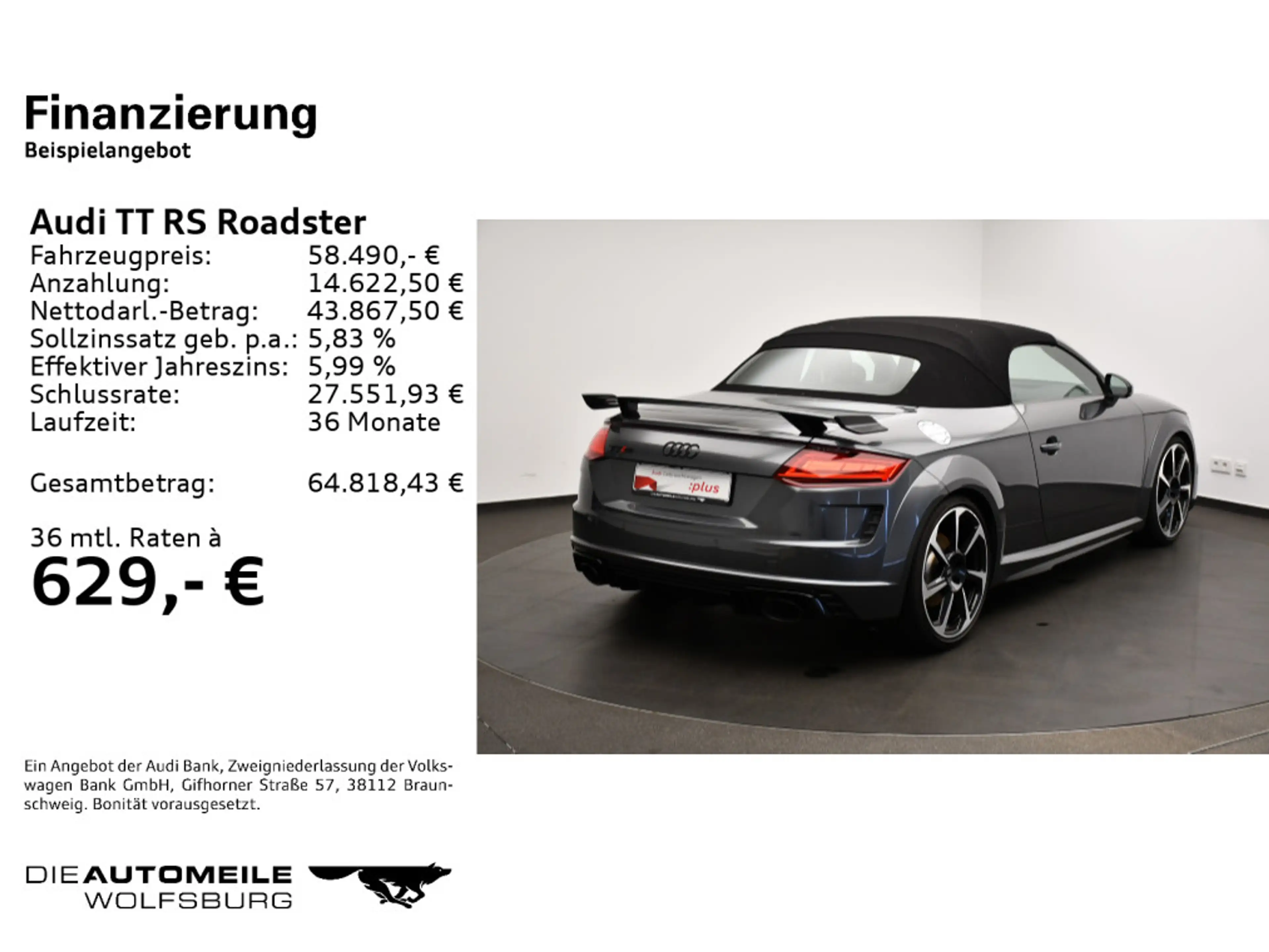 Audi TT RS 2.5 TFSI quattro S-tronic Rückfah — photo 2