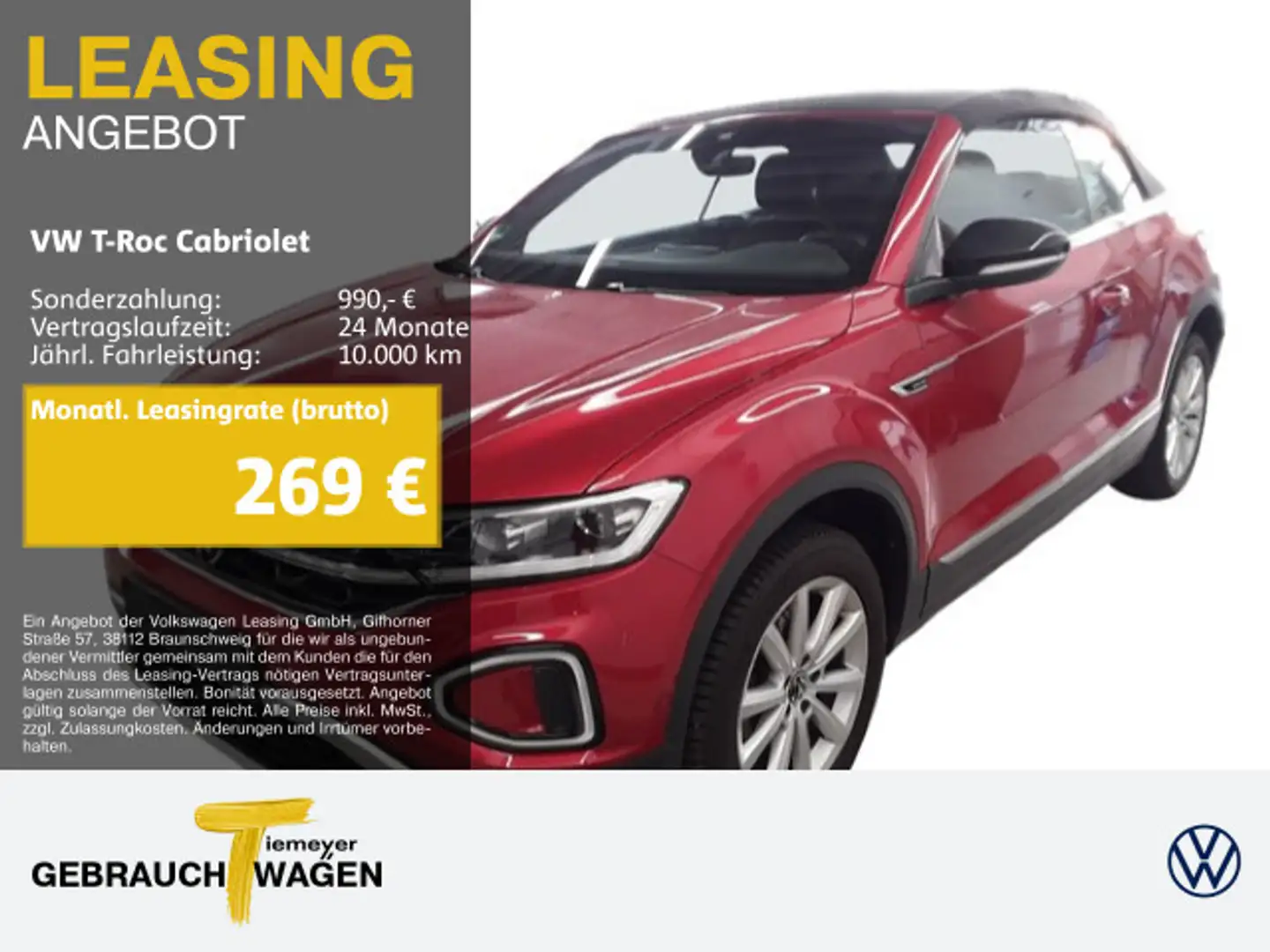 Volkswagen T-Roc 1.5 TSI DSG MOVE IG.LIGHT ST.HEI Rot - 1