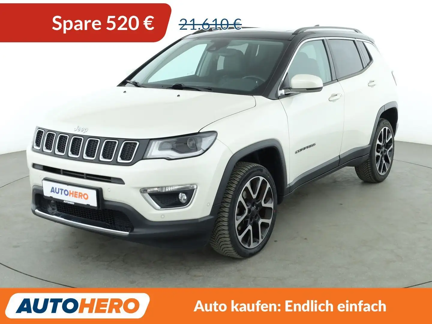 Jeep Compass 2.0 M-Jet Limited 4WD Aut.*NAV*ACC*CAM*PDC*SHZ Weiß - 1