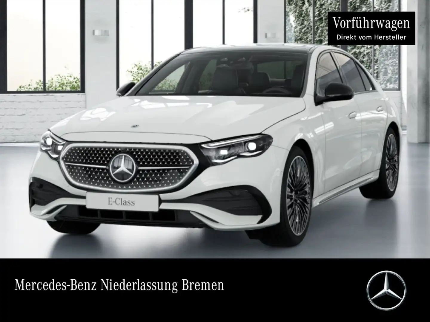 Mercedes-Benz E 450 d 4M AMG Fahrass 360° Pano Distr. HUD Night Weiß - 1