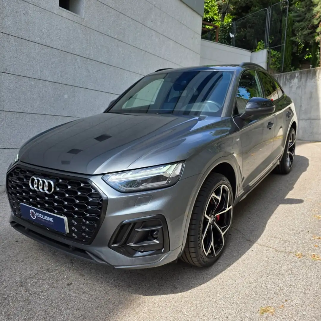 Audi Q5 Sportback 55 TFSIe Black line quattro-ultra S tron Gris - 2