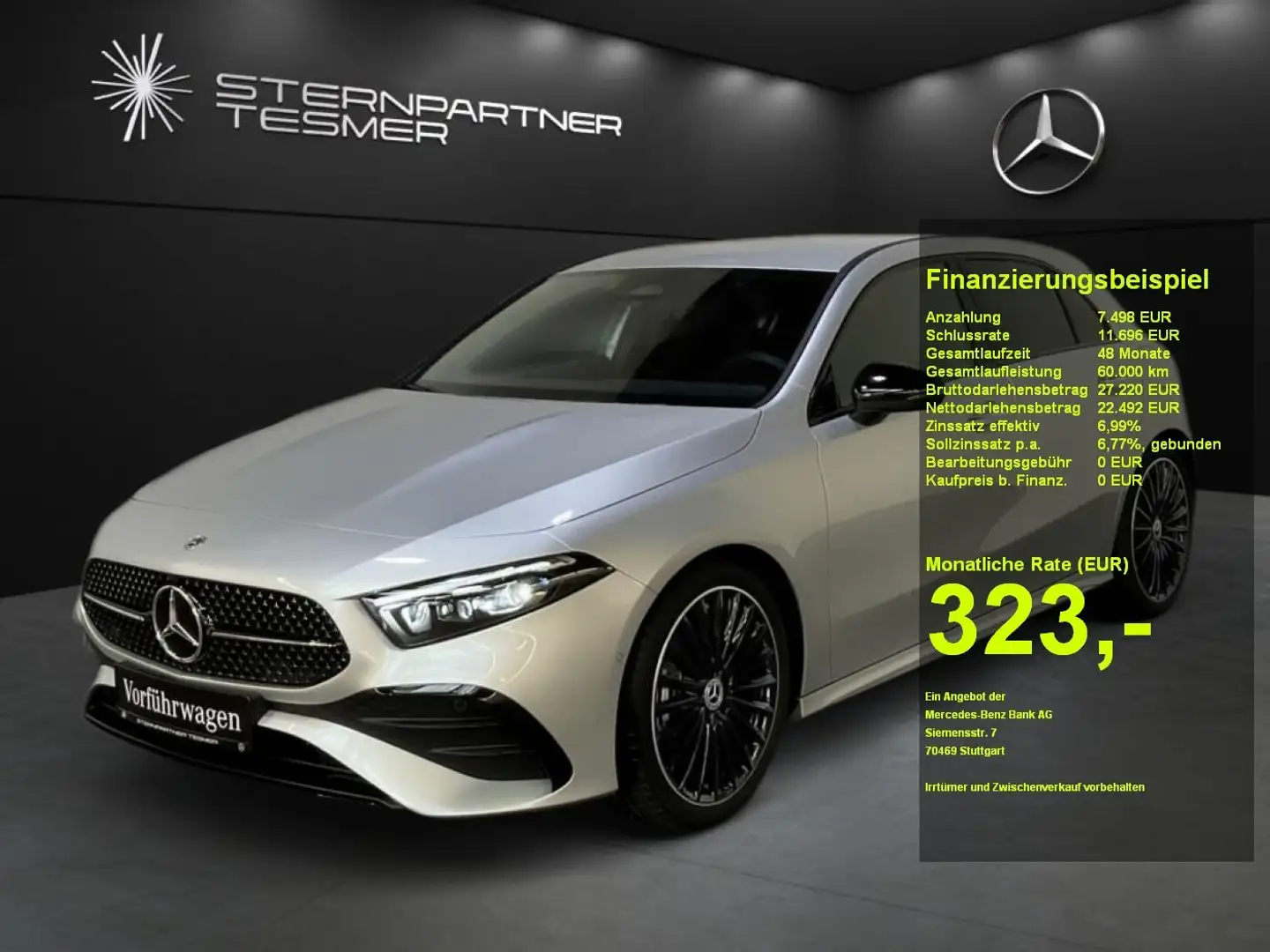 Mercedes-Benz A 180 AMG, Night-P, Kamera, MultiBeam, AmbiL. Argent - 1