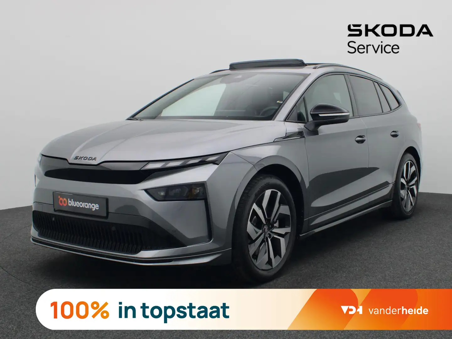 Skoda Enyaq 85 Sportline 77KW 286PK Pano-Schuifkanteldak, Warm Grijs - 1