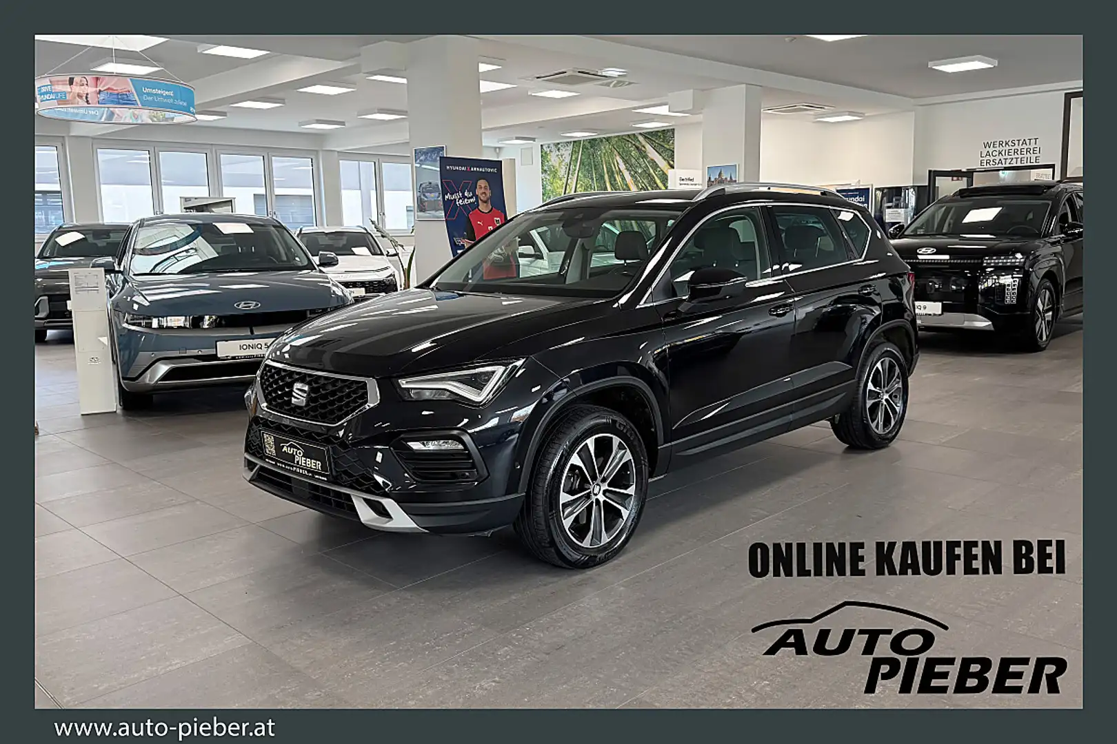 SEAT Ateca 2,0 Style 4WD TDI DSG *elektr. AHK* *LED* *Alca... Schwarz - 1