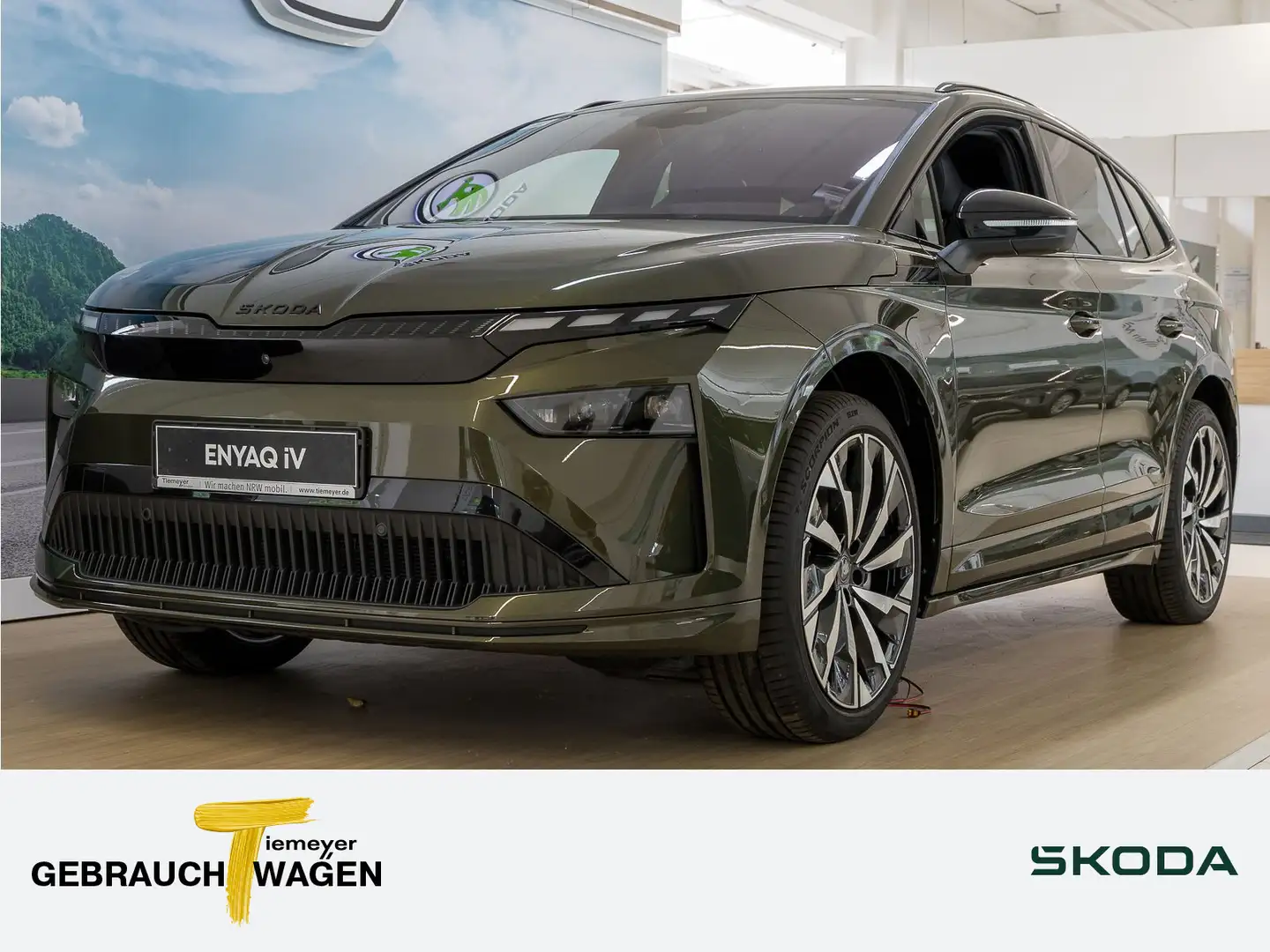 Skoda Enyaq iV 85x SPORTLINE AHK NAVI MATRIX Grün - 1