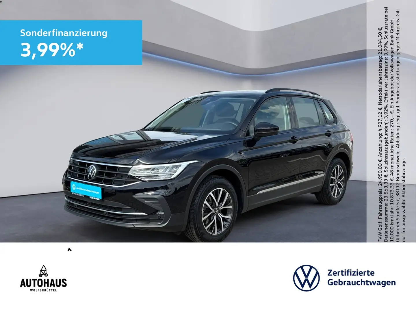 Volkswagen Tiguan Life 1.5 TSI DSG ACC LED NAV PANO SHZ Schwarz - 1