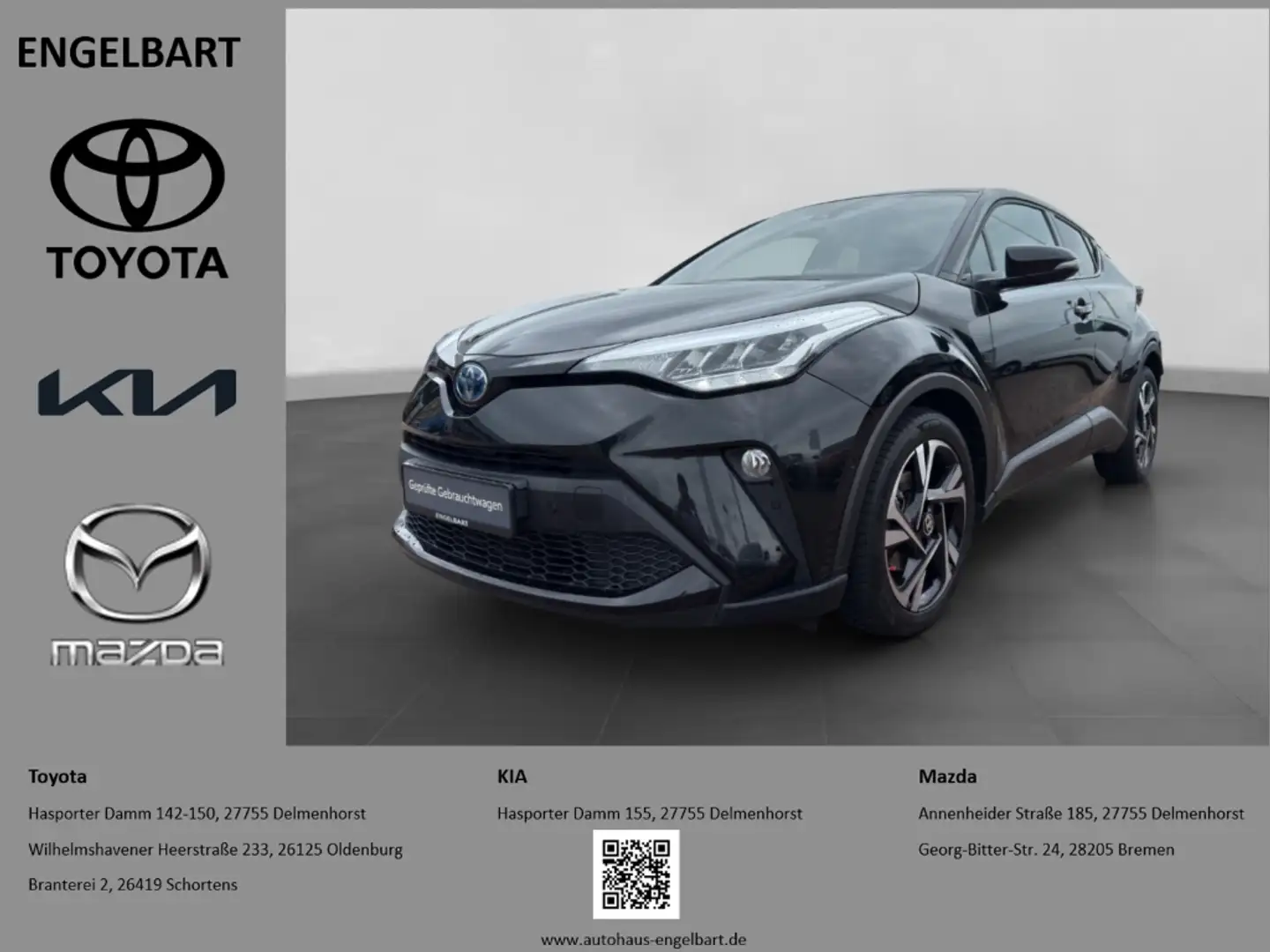 Toyota C-HR Hybrid Team D 2.0 Navi LED CarPlay Tempomat Schwarz - 1