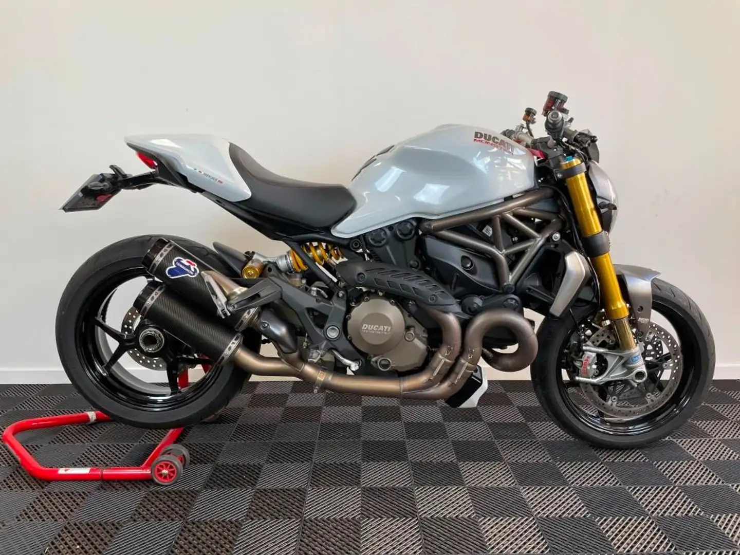 Ducati Monster 1200 S + TERMIGNONI + RK APPROVED White - 1