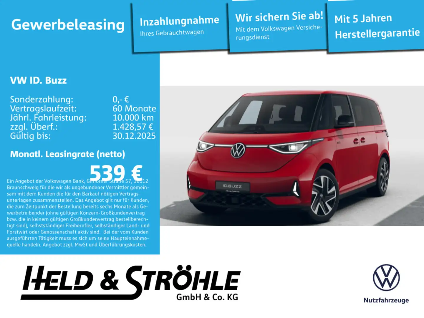 Volkswagen ID. Buzz ID.Buzz GTX 4M !BESTELLAKTION! 5 JAHRE-GARANTIE Rood - 1