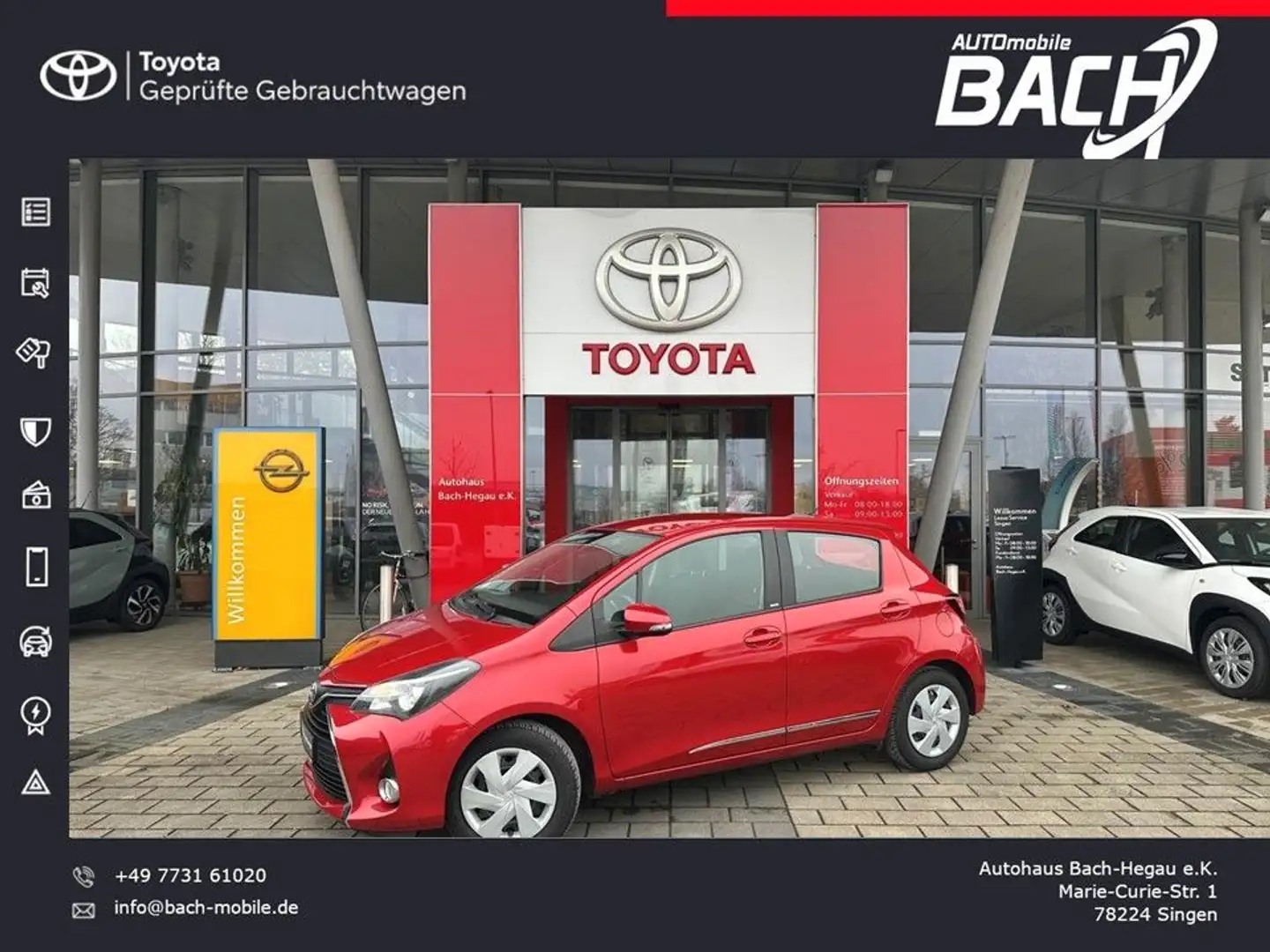Toyota Yaris Edition-S,NAVI,BLUETOOTH,KAMERA,SITZ-HZG Rouge - 1