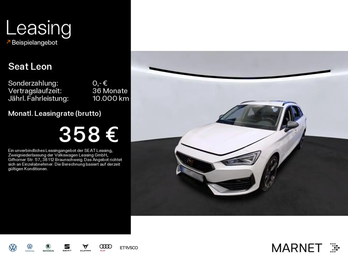 SEAT Leon Sportstourer 2.0 TDI DSG Navi*Kamera*Keyles Weiß - 1