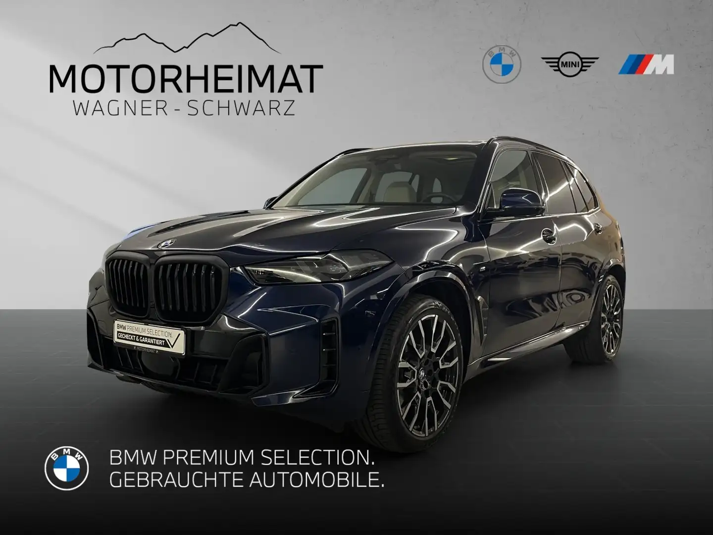 BMW X5 xDrive40i SportPro Luftfederung Carbon Vollleder Blauw - 1