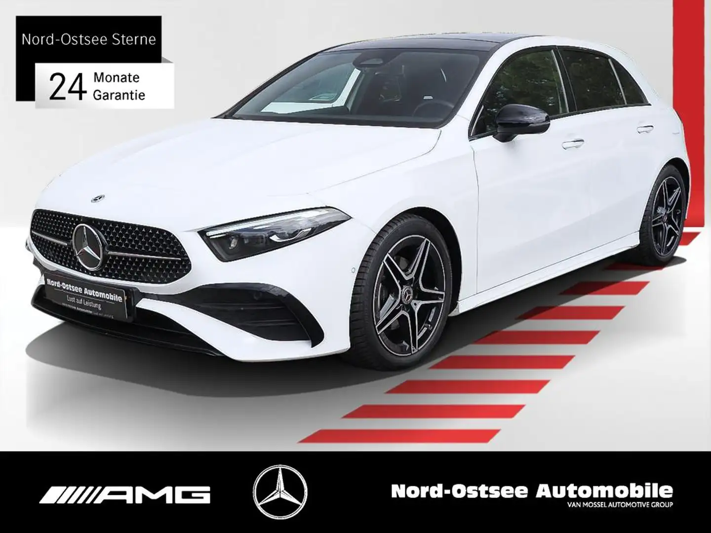 Mercedes-Benz A 200 d AMG KAMERA PANO TEMPO KEYLESS SHZ NIGHT Blanco - 1