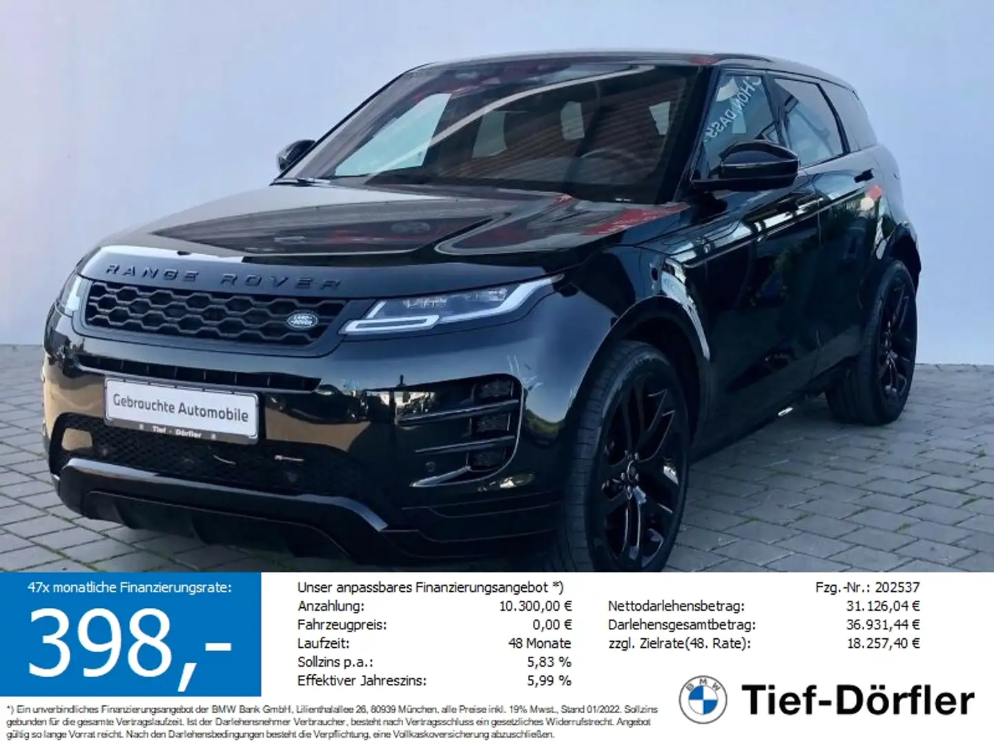Land Rover Range Rover Evoque R-Dynamic AHK/SHZ/LHZ Noir - 1
