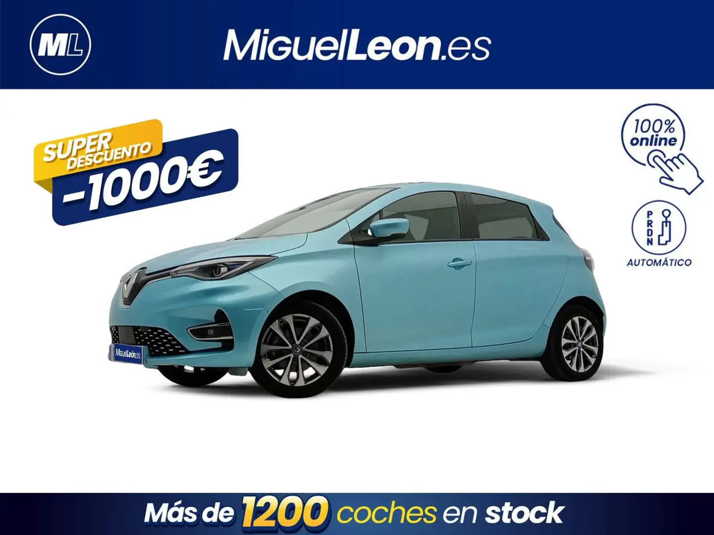 Renault ZOE Zen 100 kW R135 Bateria 50kWh Azul - 1