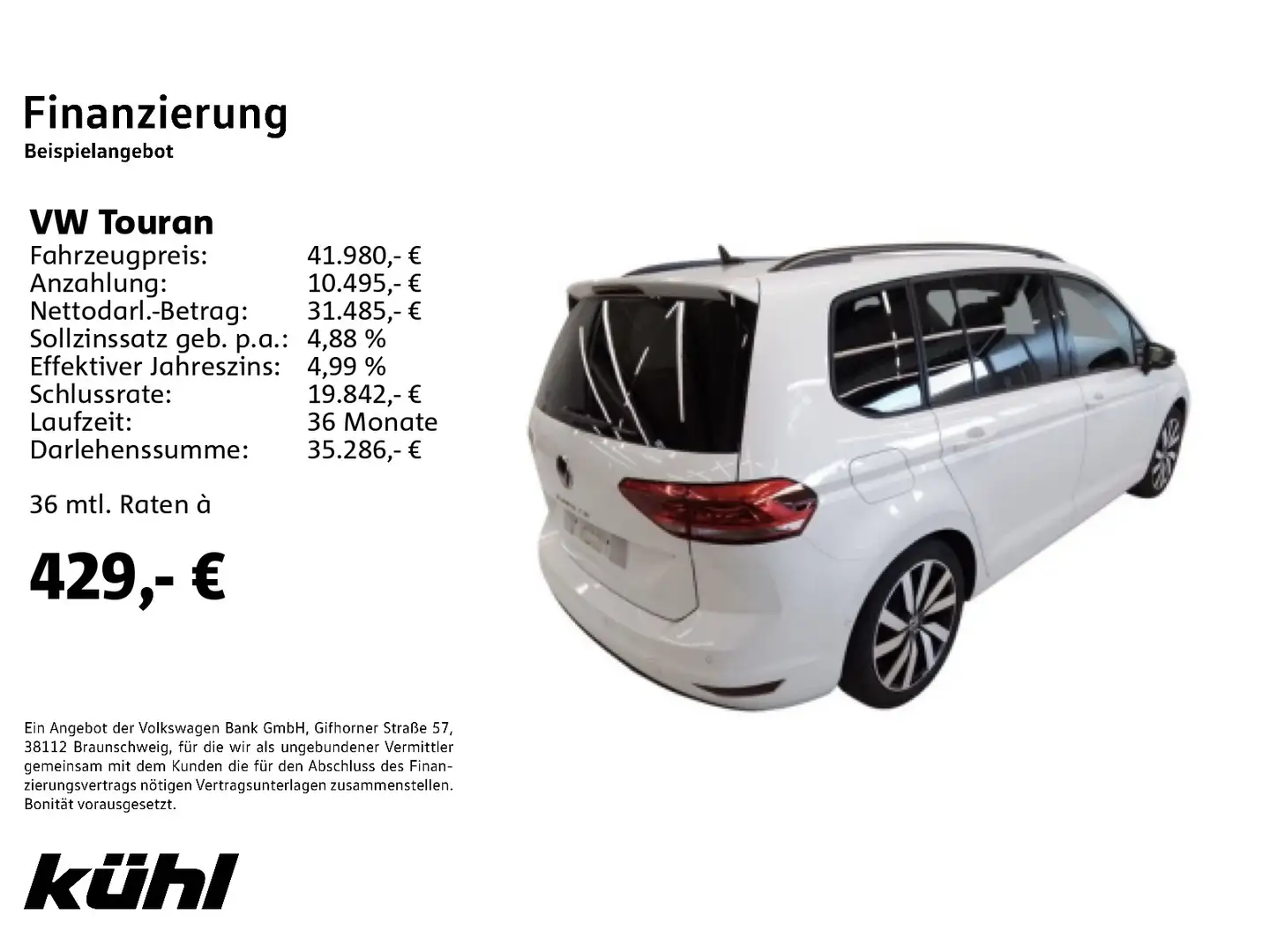 Volkswagen Touran 2.0 TDI DSG Highline 7 Sitzer LED Standhz Wit - 2