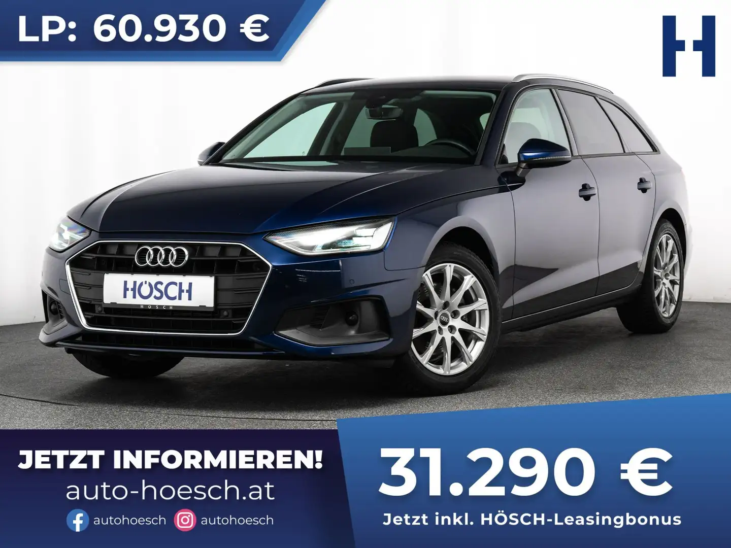 Audi A4 Avant 35 TDI MMi+ AHK ASSISTENZ R-KAM -49% Blau - 1