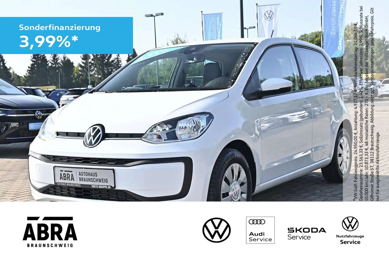 Volkswagen up! 1.0 move CAM+PDC+GRA+KLIMA+DAB+ Weiß - 1