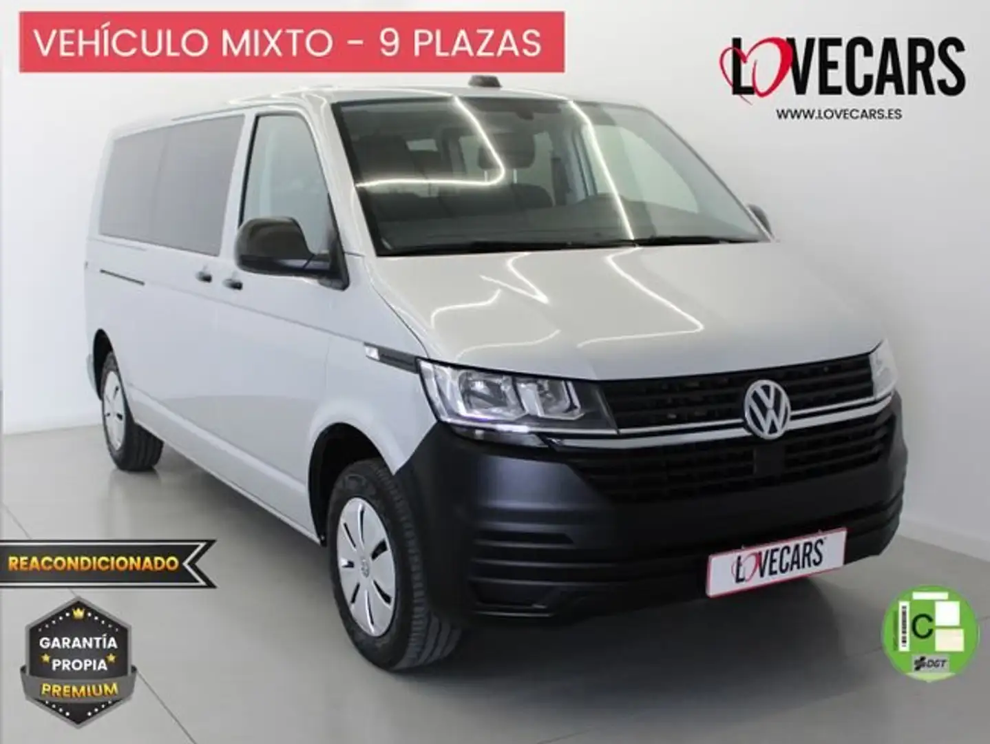 Volkswagen Transporter 2.0 TDI T6 COMBI 9 LARGA 110 Plateado - 1