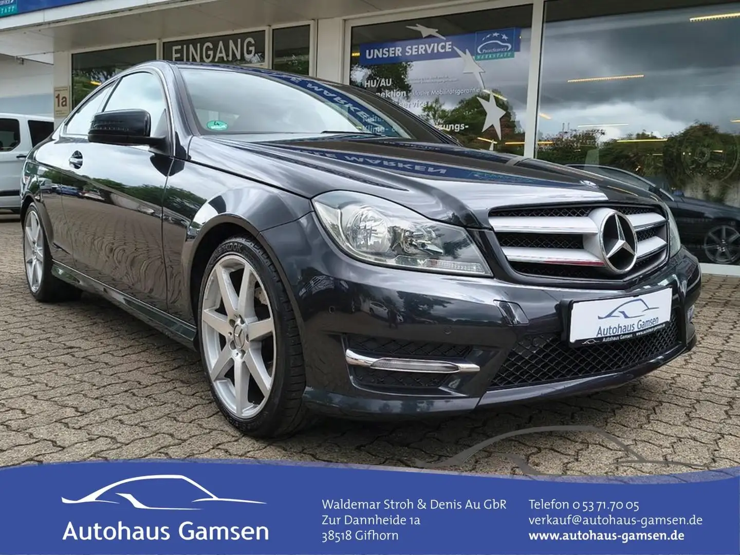 Mercedes-Benz C 180 CGI Coupe AMG-Line Navi/AHK/PDC Schwarz - 1