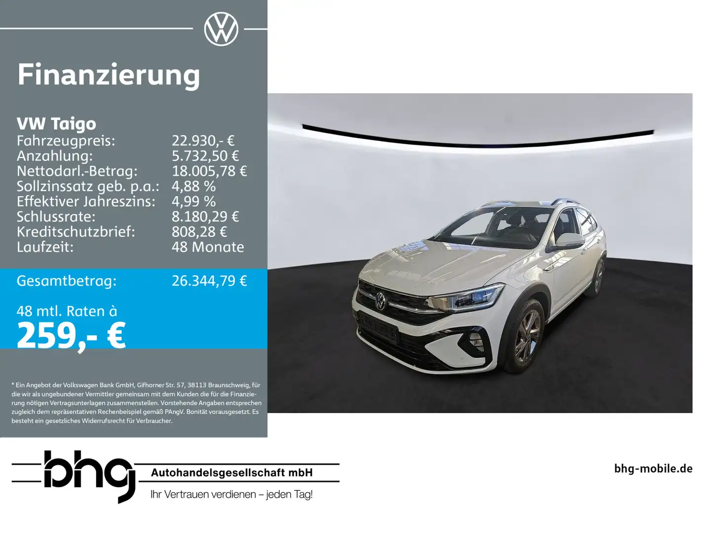 Volkswagen Taigo 1.0 TSI OPF DSG R-Line Weiß - 1