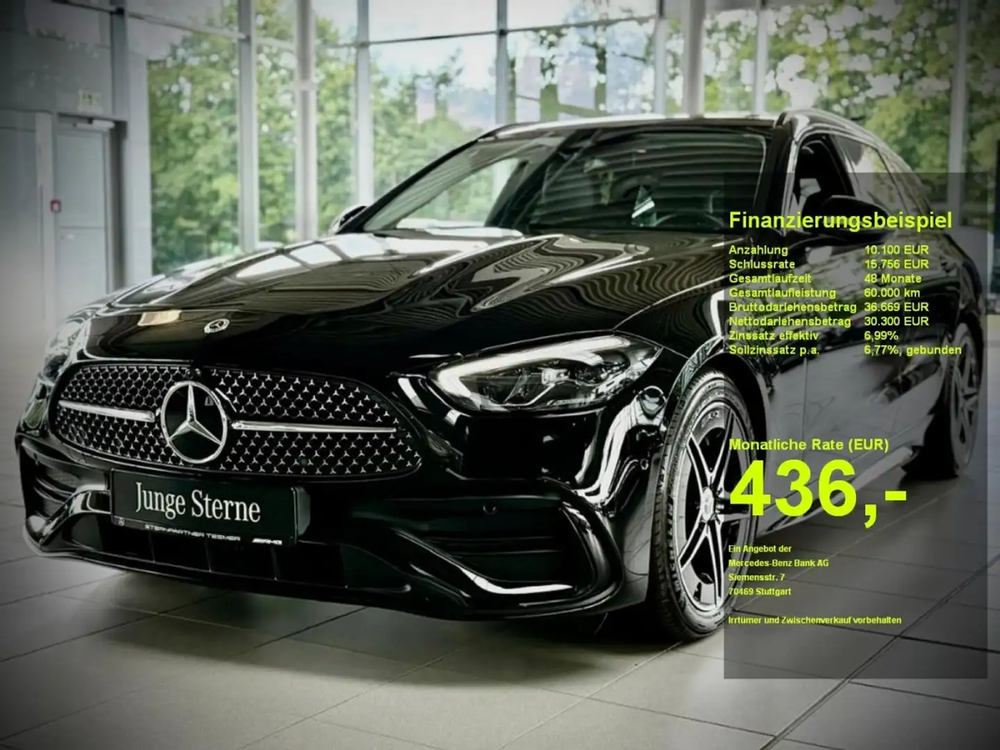 Mercedes-Benz C 200 d T AMG+Night+MBUX+PANO+KAMERA+AHK+SHZ Schwarz - 1