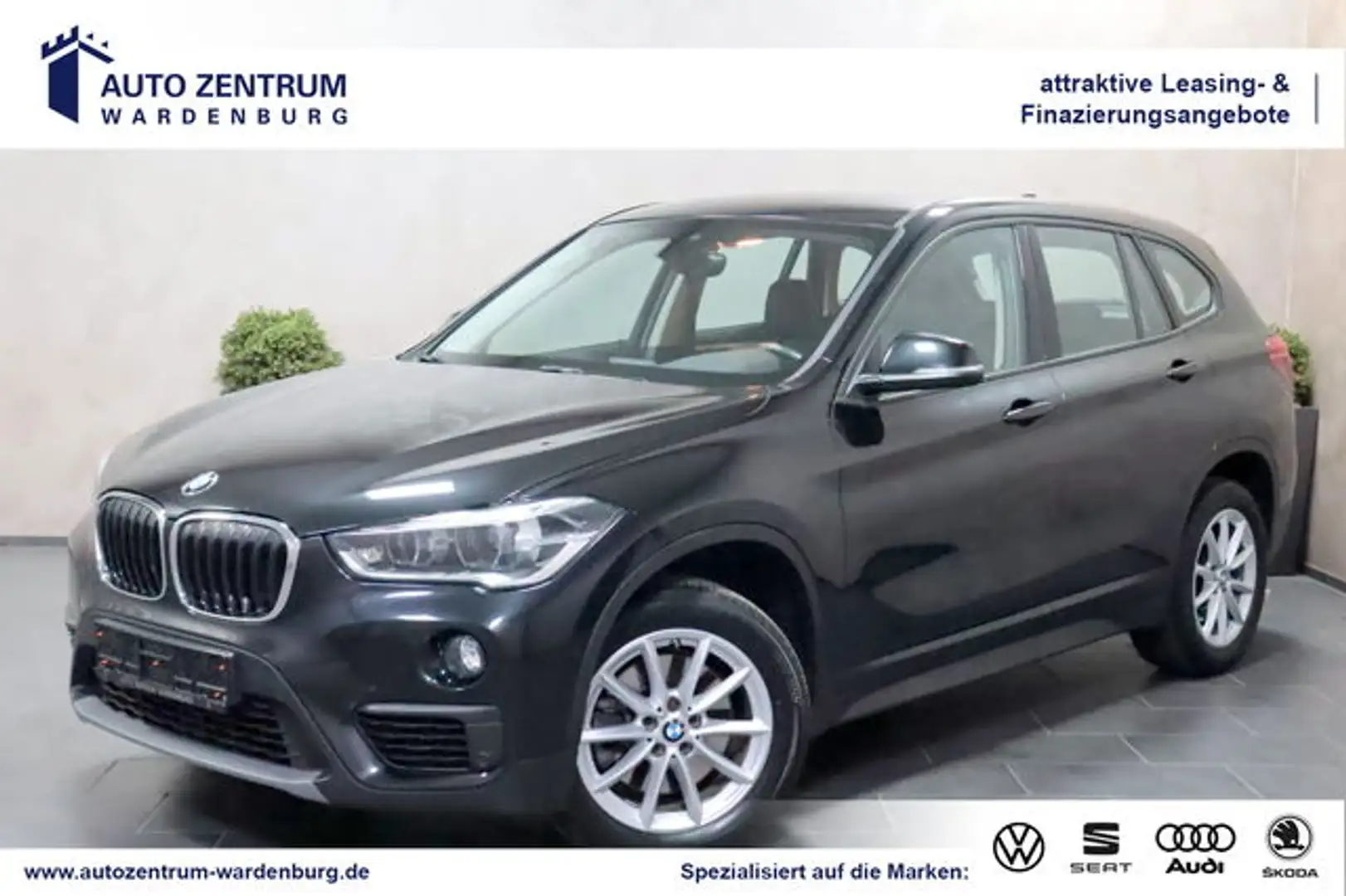 BMW X1 20 Advantage Aut. AHK KAMERA LED SHZ TEMP PDC Schwarz - 1