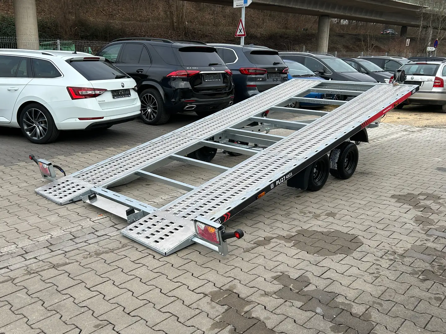 Sonstige Marken LORRIES PLI27-4521 Autotransporter Kipper NEU Grau - 1