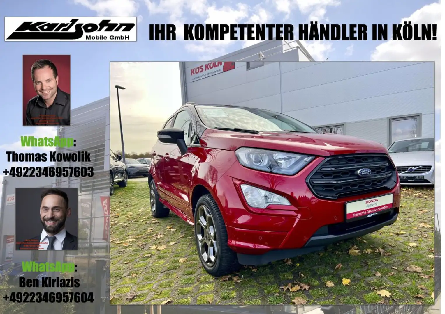 Ford EcoSport 1.0 EcoBoost ST-LINE Rouge - 1