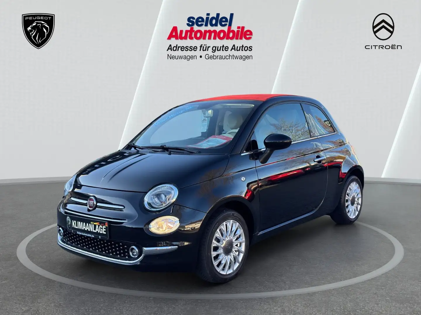 Fiat 500C 0.9 TwinAir, Lounge, Cabrio, UConnect, PDC Schwarz - 1