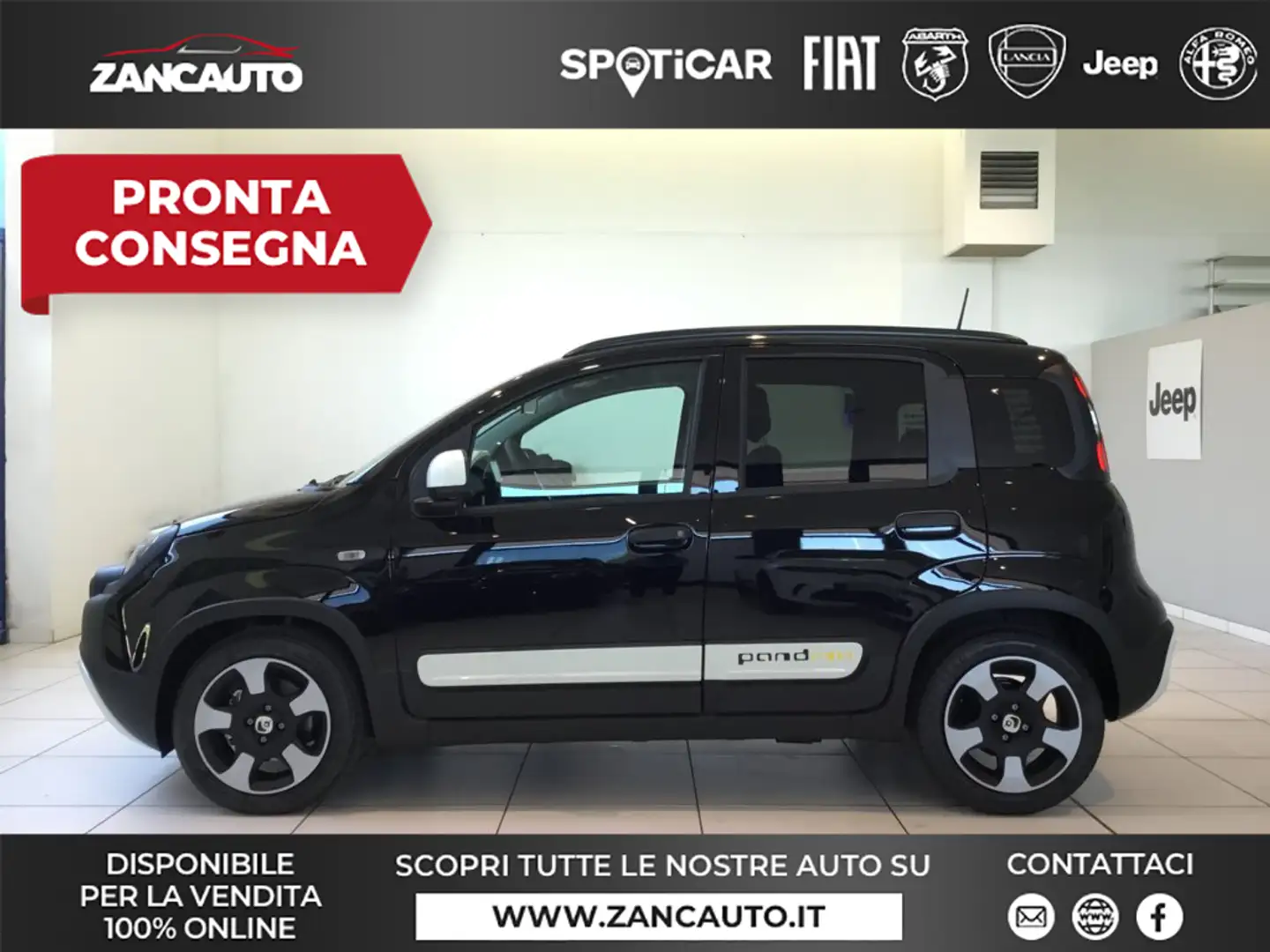 Fiat Panda S9 1.0  Hybrid Pandina - PROMO MESE + TARGA Zwart - 1