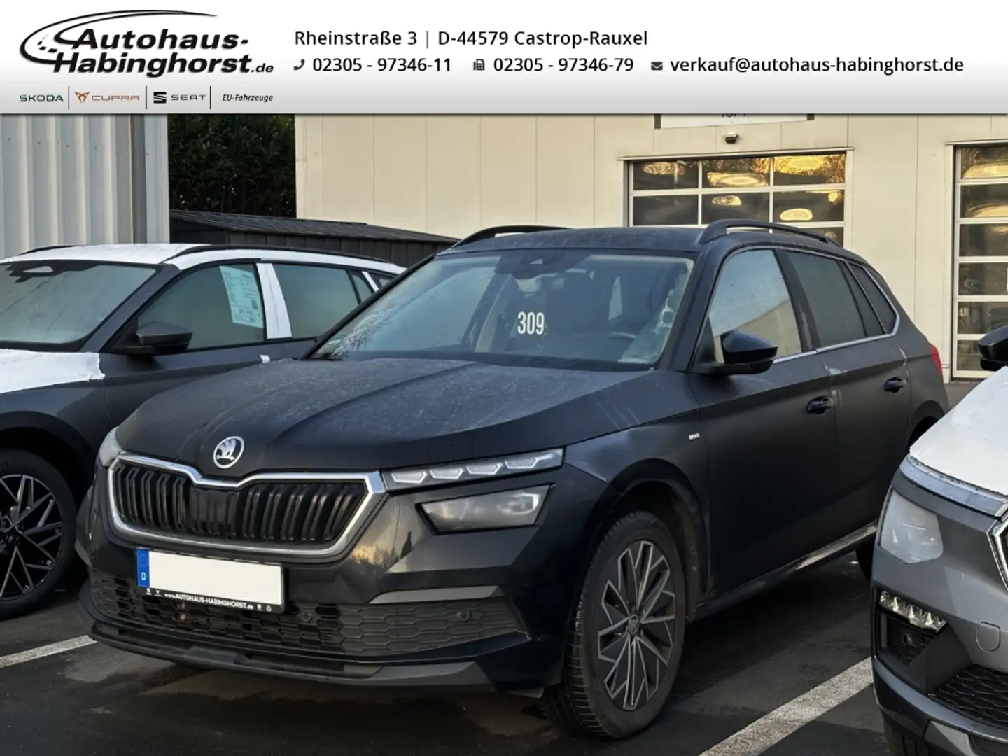 Skoda Kamiq 1.0 TSI DSG Clever Navi AHK ACC PDC 17Alu Schwarz - 1