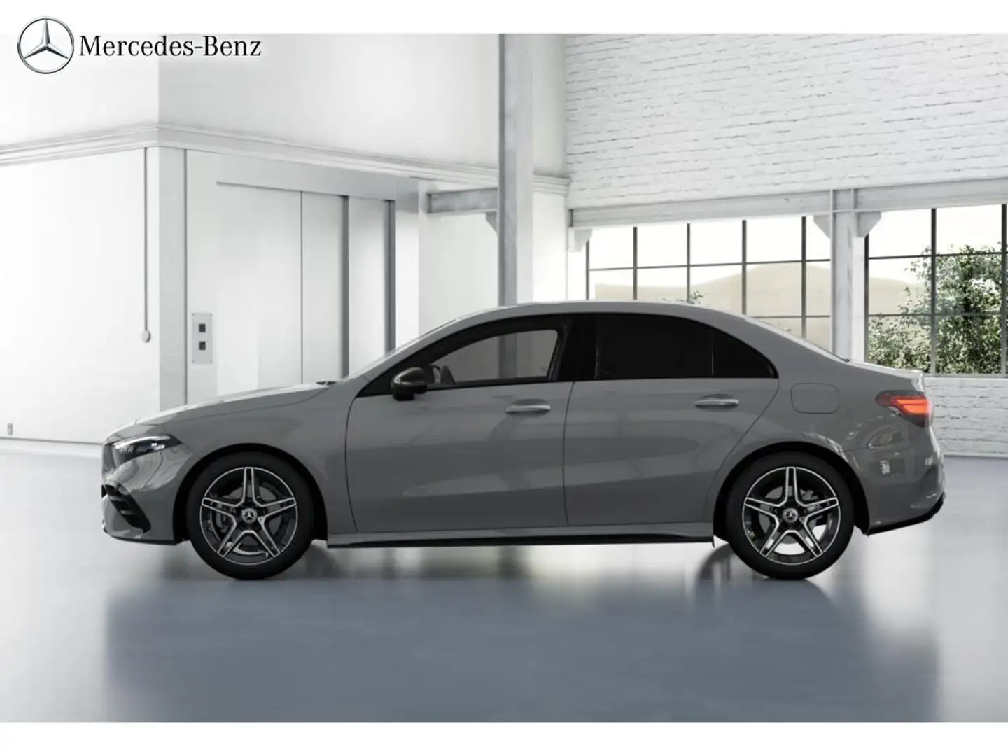 Mercedes-Benz A 200 AMG MBUX+RüKam+LED+AHK+Night+Standh+Totwin Grau - 2